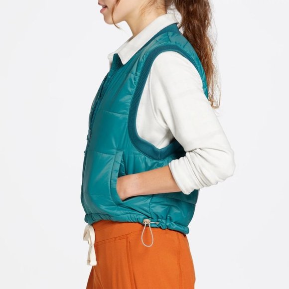 Alpine Design Women's‎ Shortie EcoTrail Quilted Vest Teal XS NWT - Picture 3 of 3